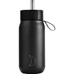 Chilly's Bottles Series 2 Термо чаша със сламка, 750 мл, черен (C750S2SW90RABLK)