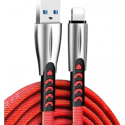 ColorWay CW-CBUL010-R USB Apple Lightning (zink alloy), 2.4A, 1m, červený