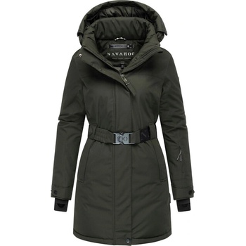 Navahoo Дамско зимно парка FROSTKUSS 14 с подвижен качулка и колан, dark olive (N-108-843.FROSTKUSS14.418_dark_olive)