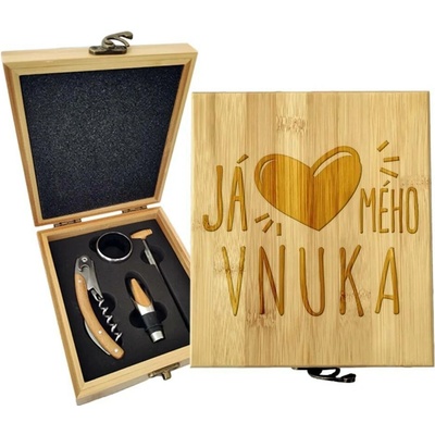 Sablio Dárková sada na víno Já miluju mého vnuka: 147×168×49 mm