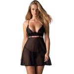 Obsessive Nutris Babydoll & Thong Black XL/XXL