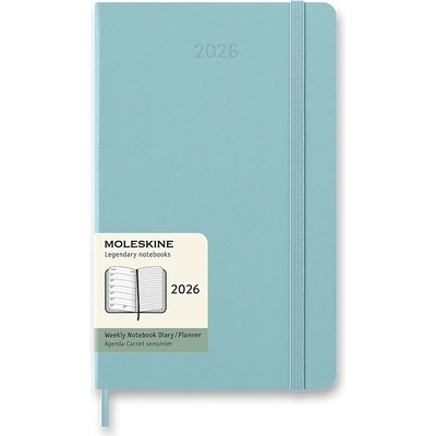 Moleskine A5 týdenní 2026 tyrkysový – Zboží Mobilmania