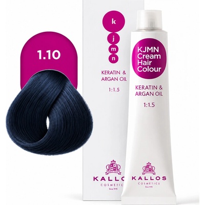 Kallos KJMN barva na vlasy 1.10 modro černá 100 ml