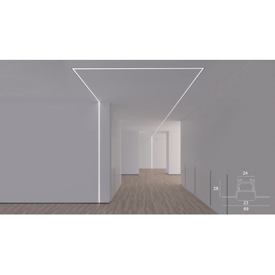 Polaris Алуминиев профил за LED лента Inside Pro Trimless безрамков (69x28 мм) | 11, 87€ (23, 22 лв) (31)