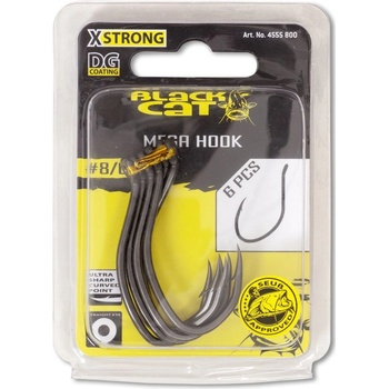Black CAT MEGA Hook DG COATING vel.10 6 ks