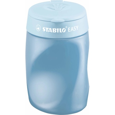 Strúhadlo plastové na 2 ceruzky Easysharp so zásobníkom pre pravákov modré Stabilo