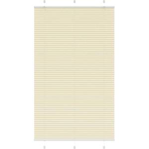 vidaXL Плисирана щора, кремава, 115x200 см, ширина на плата 114, 4 см, полиестер (4015316)
