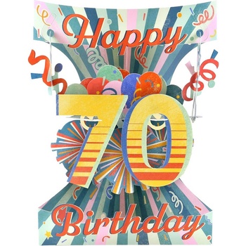 Santoro 3D картичка Santoro Swing - Happy 70 Birthday (SC239)