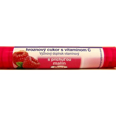 Intact Hroznový cukr vitamín C malina 40 g