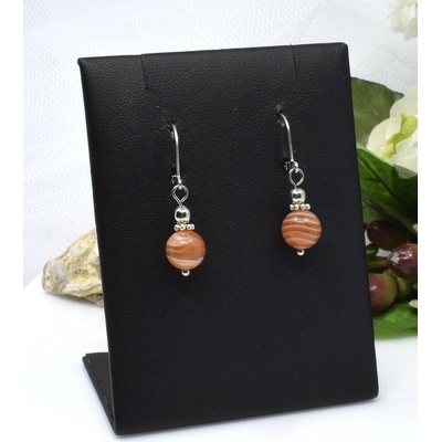 Mijabijoux náušnice z oranžového achátu MB00389