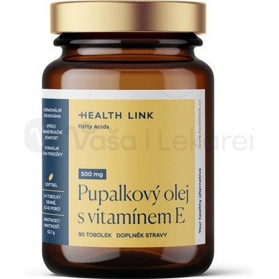 Health Link Pupalkový olej + Vitamín E 90 tabliet
