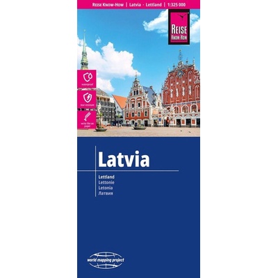 Reise Know-How Verlag mapa Latvia (Lotyšsko) 1:325 t. voděodolná