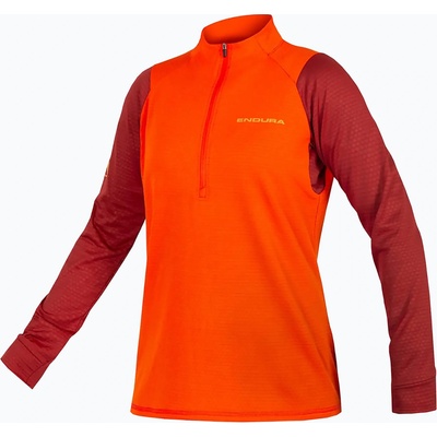 Endura Дамска колоездачна блуза с дълъг ръкав Endura Singletrack Fleece paprika
