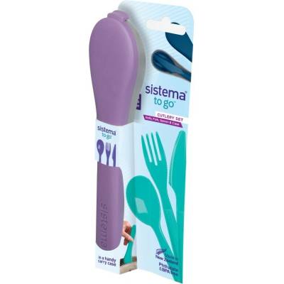 Sistema Sada príborov To Go Cutlery Set fialová