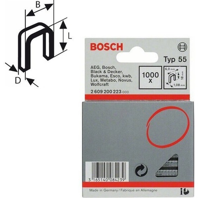 Bosch Spony typ55 18/6 1000ks - BS-2-609-200-223