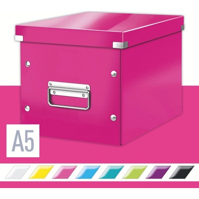 LEITZ Archivačná krabica WOW Click & Store A5 26 x 24 x 26 cm ružová