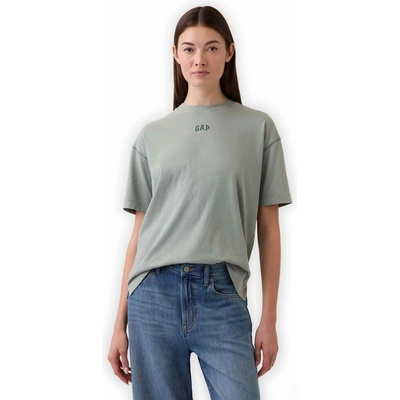 GAP 887650 04 Oversize tričko s logem VintageSoft Zelená