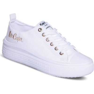 Lee Cooper CANVAS dámské tenisky bílá – Zboží Dáma