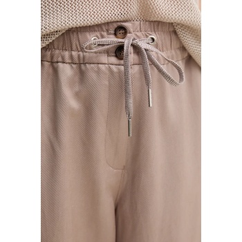 Marc Aurel Панталон с лен Marc Aurel в бежово с широка каройка, с висока талия 1852-1000-93406 (1852.1000.93406)