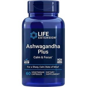 Life Extension Ashwagandha Plus, 60 капсули, Life Extension (02519 LE)