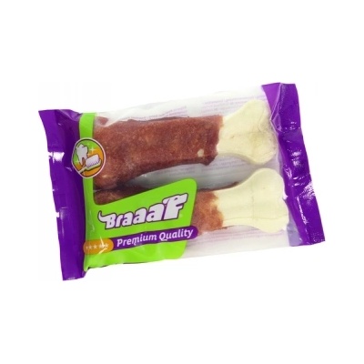 Braaaf Braaf - Лакомство за кучета, пресован кокал с патешко филе, 12. 5см