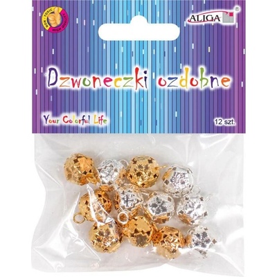 aliga Ozdobné rolničky barevné 1,3 cm 147278