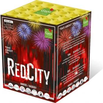 Gaoo Fireworks Ohňostroj RED CITY baterie 20 ran ECO-L20-4