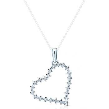 SAVICKI Висулка със сърце savicki: бяло злато, диаманти