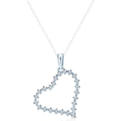 SAVICKI Висулка със сърце savicki: бяло злато, диаманти