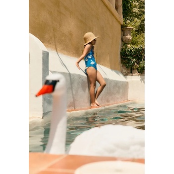 Tinycottons Детски цял бански Tinycottons BIG SWANS SWIMSUIT (SS26.441)