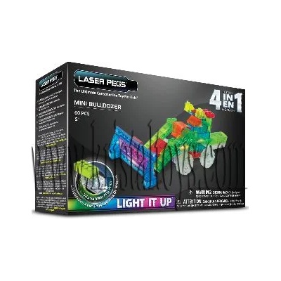 Светещ конструктор 4 в 1 - Булдозер laser pegs