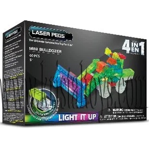  Светещ конструктор 4 в 1 - Булдозер laser pegs