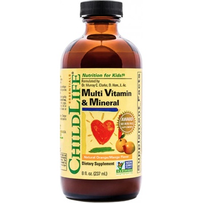 ChildLife Essentials Multi Vitamin & Mineral multivitamin s minerály pomeranč a mango 237 ml