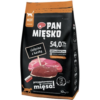 Pan Mięsko Телешко с патица m 10 кг за котки