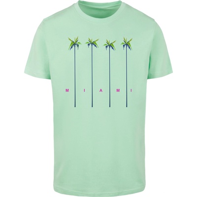 Mister Tee Тениска Miami Palms Tee neo mint XXLUB-MT2404-02533 - Тъмносив, размер L