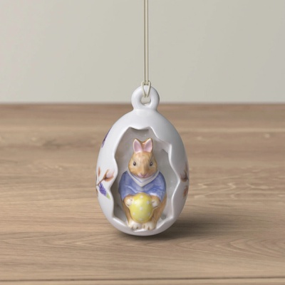 Villeroy & Boch Bunny Tales veľkonočná závesná dekorácia, zajačik Max vo vajíčku