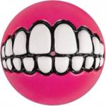 Rogz Grinz Ball S- Кучешка играчка гумена топка с отвор за лакомства 4, 9 см. розова