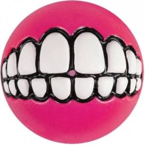 Rogz Grinz Ball S- Кучешка играчка гумена топка с отвор за лакомства 4, 9 см. розова