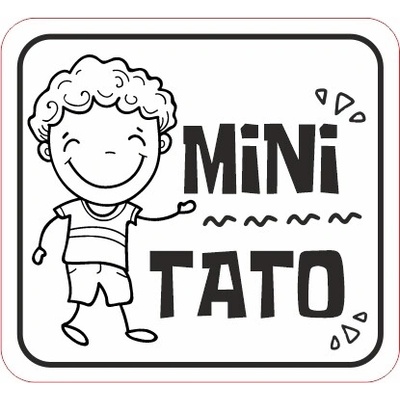 Koženkový štítok Mini tato Materiál/farba: Biela koženka