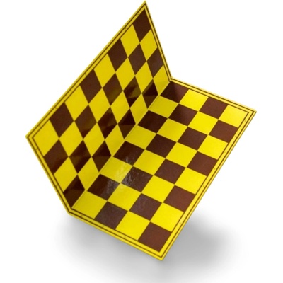 Skládací šachovnice žluto-hnědá oboustranná – Zboží Dáma