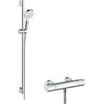 Hansgrohe Crometta - Душ комплект Vario с термостат Ecostat 1001 CL, 2 струи, бял/хром 27813400 (27813400)