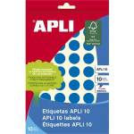 APLI Етикети, кръгли, 16 мм, с ръкописен текст, цветни, apli, сини, 432 етикета/пак 02739 (02739)