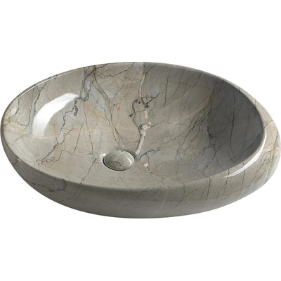 SAPHO Dalma 68x44 cm grey marble (MM313)