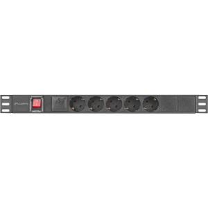 Lanberg power distribution unit (pdu) 19" 1U 16a 2m 5x schuko outlets black (PDU-05F-0200-BK)