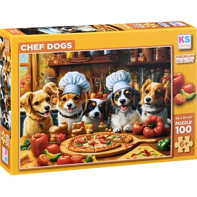 KS Games Пъзел KS Games от 100 части - Кучета готвачи (31501)