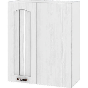 ИРИМ Горен ъглов кухненски шкаф Сити БФ-Бяло фладер-04-17 десен 60 см