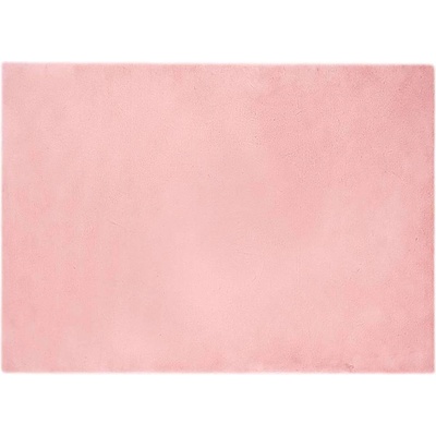 vidaXL Противоплъзгащ килим от изкуствен заек Olite Розово Полиестер (42021706)