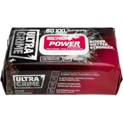 ULTRAGRIME čistící ubrousky PRO POWER SCRUB XXL 38 x 25 cm, super silné, drsnější, 80 ks