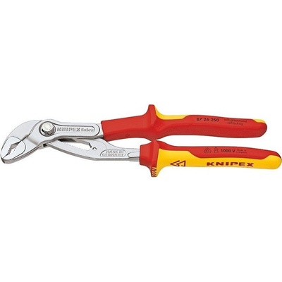 KNIPEX SIKO Cobra VDE kleště - 250mm, instalatérské, 2", 46mm, 24 pozic - rychle nastavitelné, izolované 1000V (8726250)