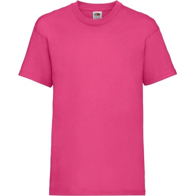 Fruit of the Loom tričko Kids Valueweight T tmavo ružové